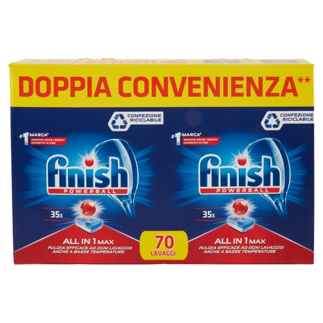 Finish Power All In One Regular 2 x 35 pastiglie lavastoviglie 1120 gr